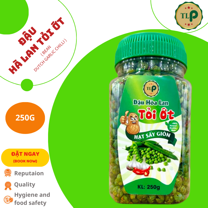 Đậu hà lan tỏi ớt tân lộc phát - hũ 250g