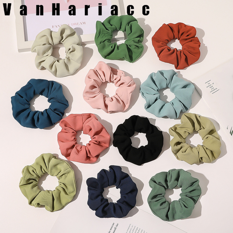 Dây buộc vải màu vanhariacc phụ kiện buộc tóc co giãn-intl