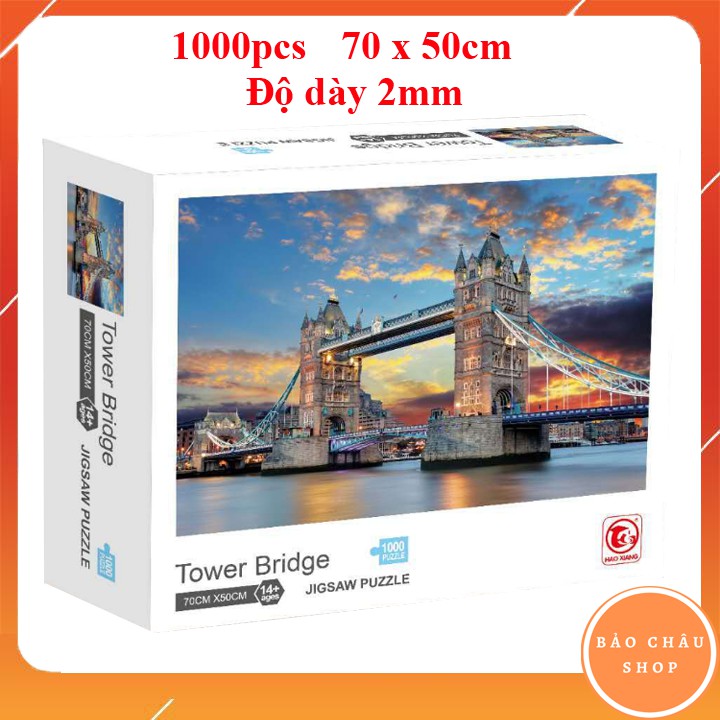Bộ tranh ghép xếp hình 1000 miếng Jigsaw Puzzle Tower Bridge kích thước 70x50cm