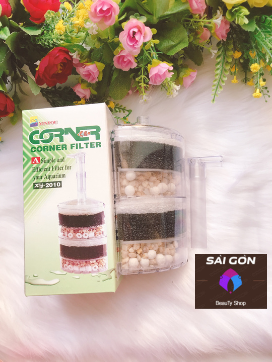 Lọc sủi vi sinh 2 tầng xy-2010 xinyou, cho hồ cá cảnh, hồ thủy sinh, hồ thủy sinh bsa, tối giản