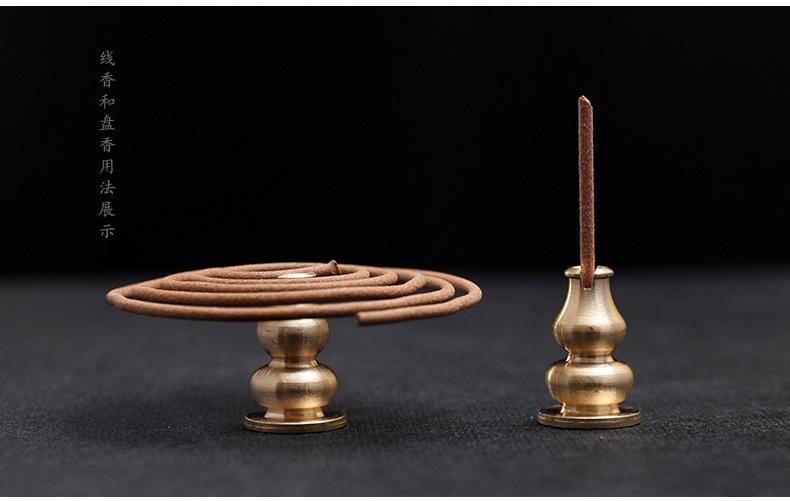 Đế trụ đồng cắm nhang vòng và nhang cây phụ kiện thác khói