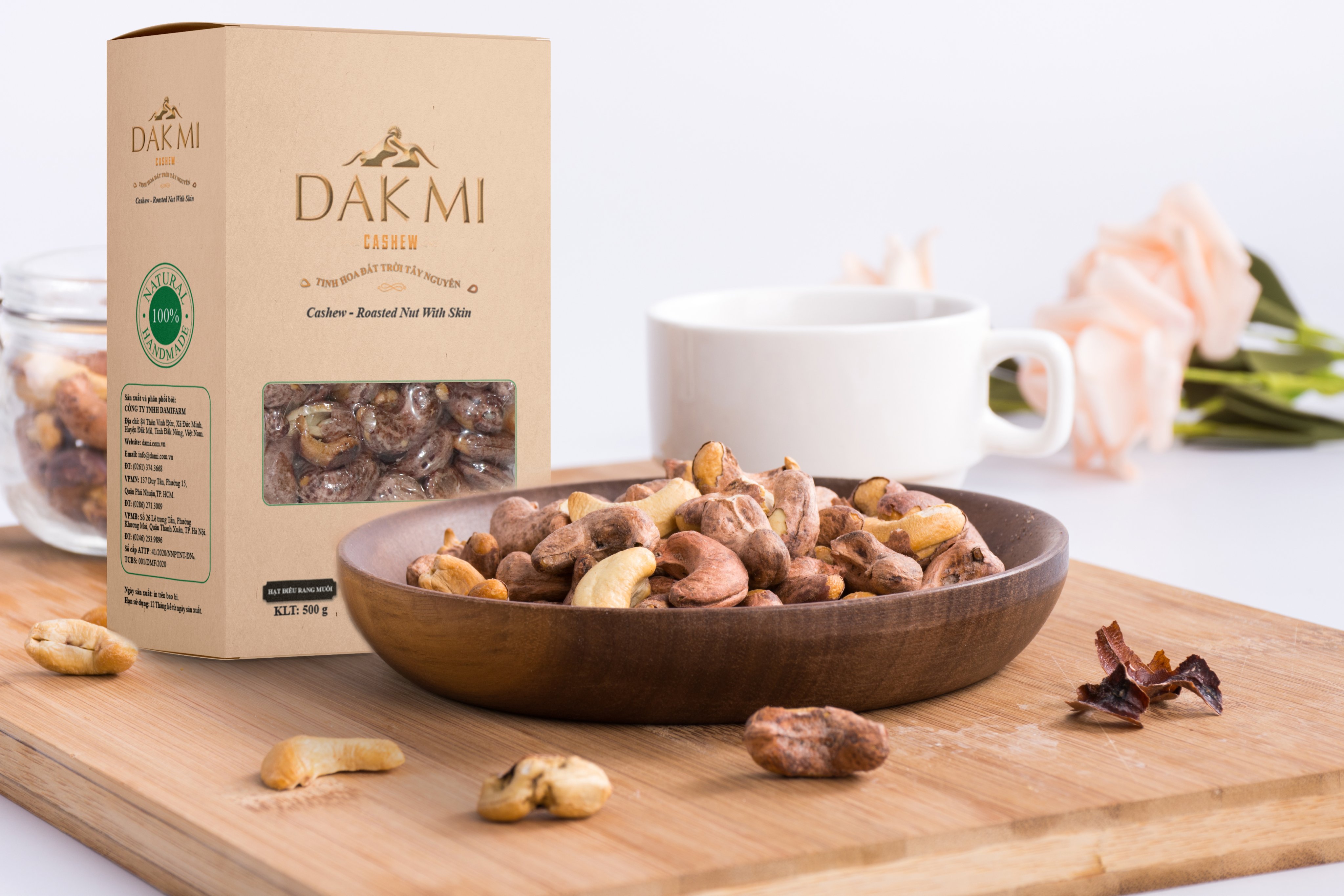 Hạt Điều Rang Muối  Loại 1 - Mạng hương vị đặc trưng của Đăk Nông (Hộp 500gr)