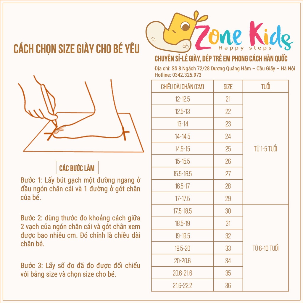 Giày búp bê da bóng 2 quai cho bé gái Zonekids - A
