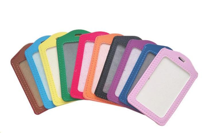 Bao đựng thẻ PU ID đa năng văn phòng học sinh Thẻ xe buýt dây đeo thẻ vé xe máy vỏ đựng thẻ giả da Đẹp thời trang