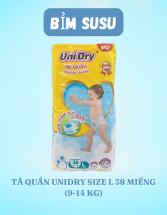 Tã quần Unidry size L 38 miếng