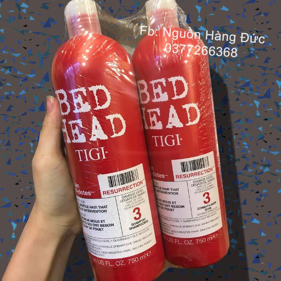 CẶP DẦU GỘI XẢ TIGI ĐỎ 100% XÁCH TAY ĐỨC HÀNG CHUẨN!