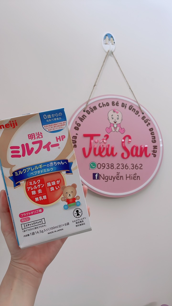 Sữa Meiji Meji HP thanh cho bé dị ứng đạm bò. Hộp 6 thanh * , xuất xứ Nhật Bản mấu mới