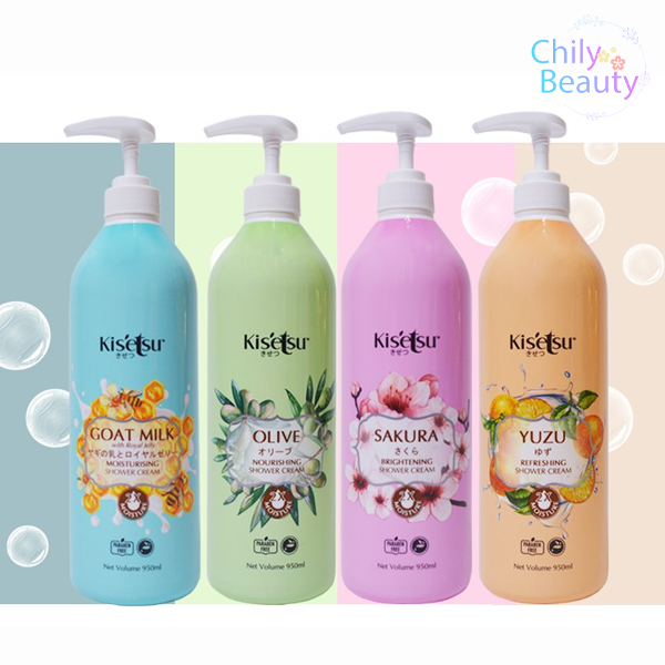 Sữa tắm dưỡng ẩm trắng da kisetsu 950ml