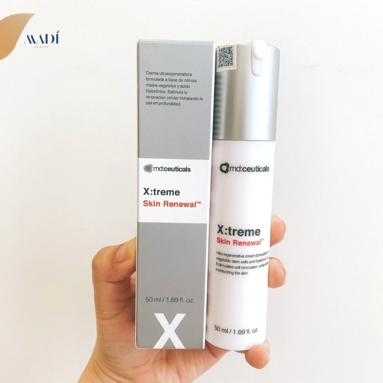Md:ceuticals x:treme skin renewal kem dưỡng phục hồi da sau laser, peel da 50ml