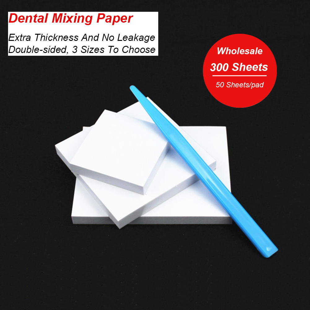 SML 300 tờ giấy trộn nha khoa dùng một lần dày Pad nha khoa phòng thí nghiệm tiêu hao nha sĩ xi măng bột trộn dao