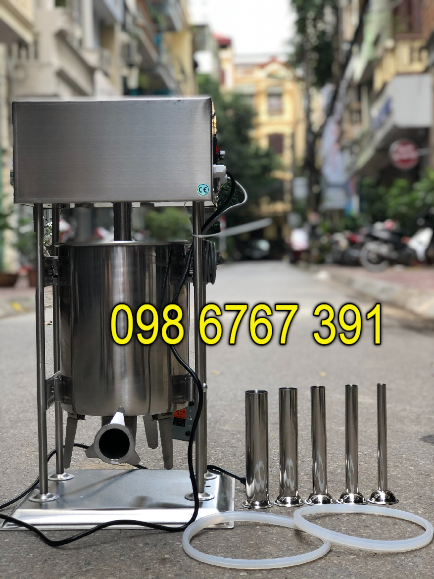 Máy dồn xúc xích 10l chạy điện máy nhồi xúc xích đùn xúc xích