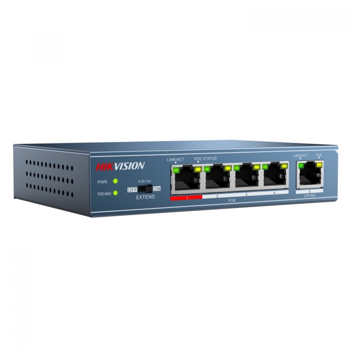 Switch poe 5 port hikvision ds-3e0105p-e - hàng chính hãng