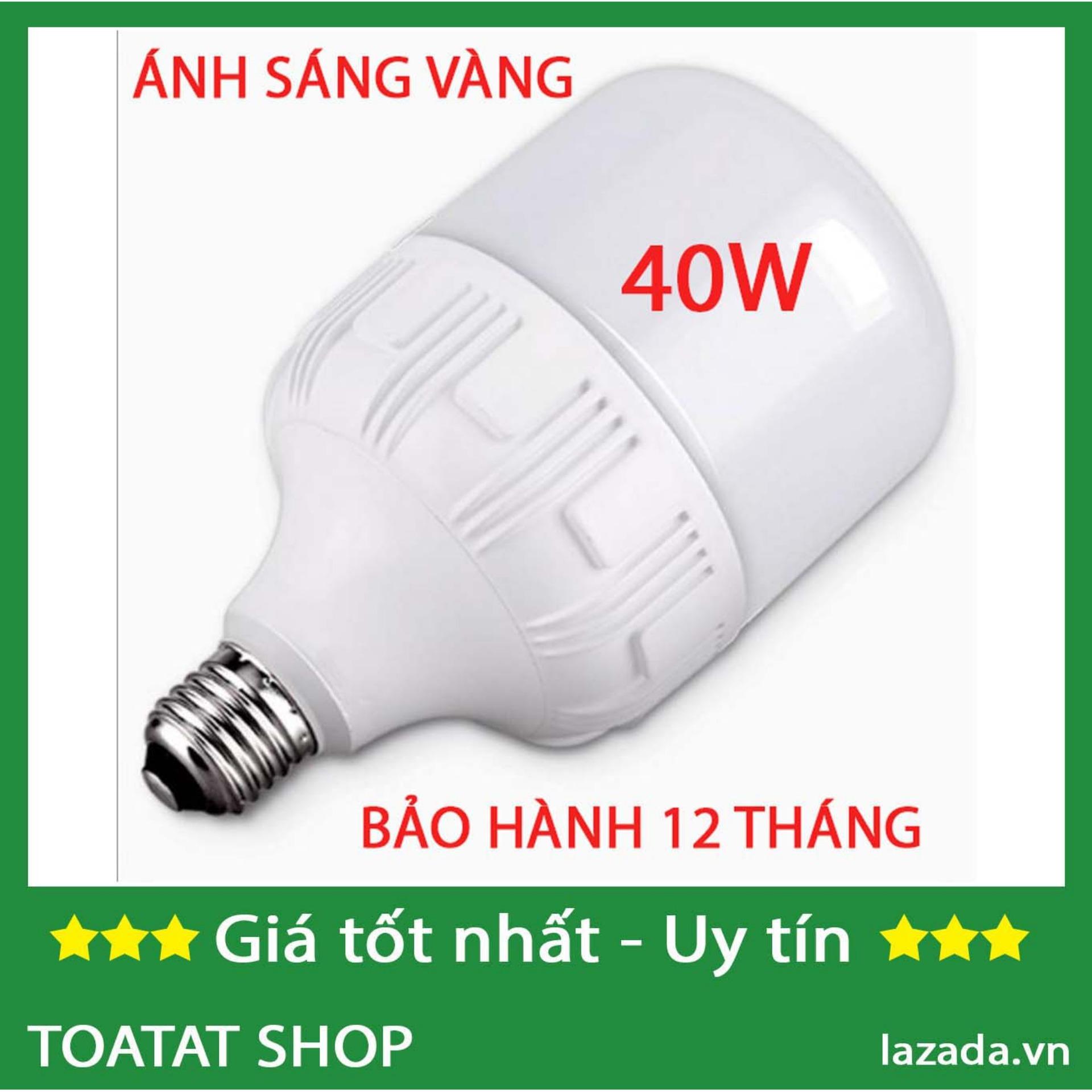 [Sĩ] Bộ 6 bóng đèn Led trụ 40W Siêu sáng - tiết kiệm điện (Ánh Sáng Vàng)