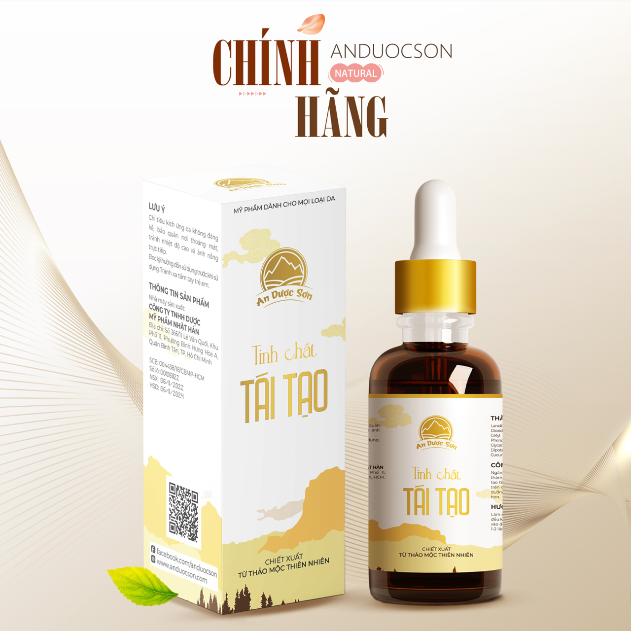 Serum xóa mụn thâm, nám, sẹo rỗ An Dược Sơn Plus+ 50ml