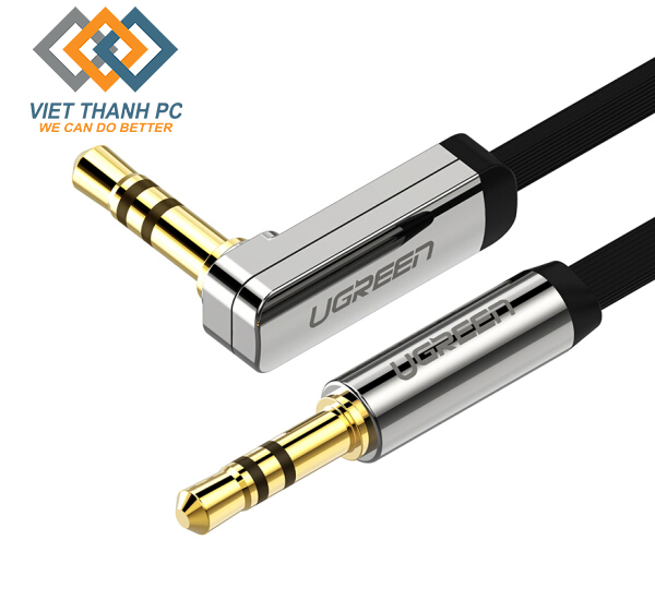 Cáp audio 3,5mm dài 1m đầu bẻ góc 90 độ ugreen 10597 - cáp audio 3.5 ug-10597