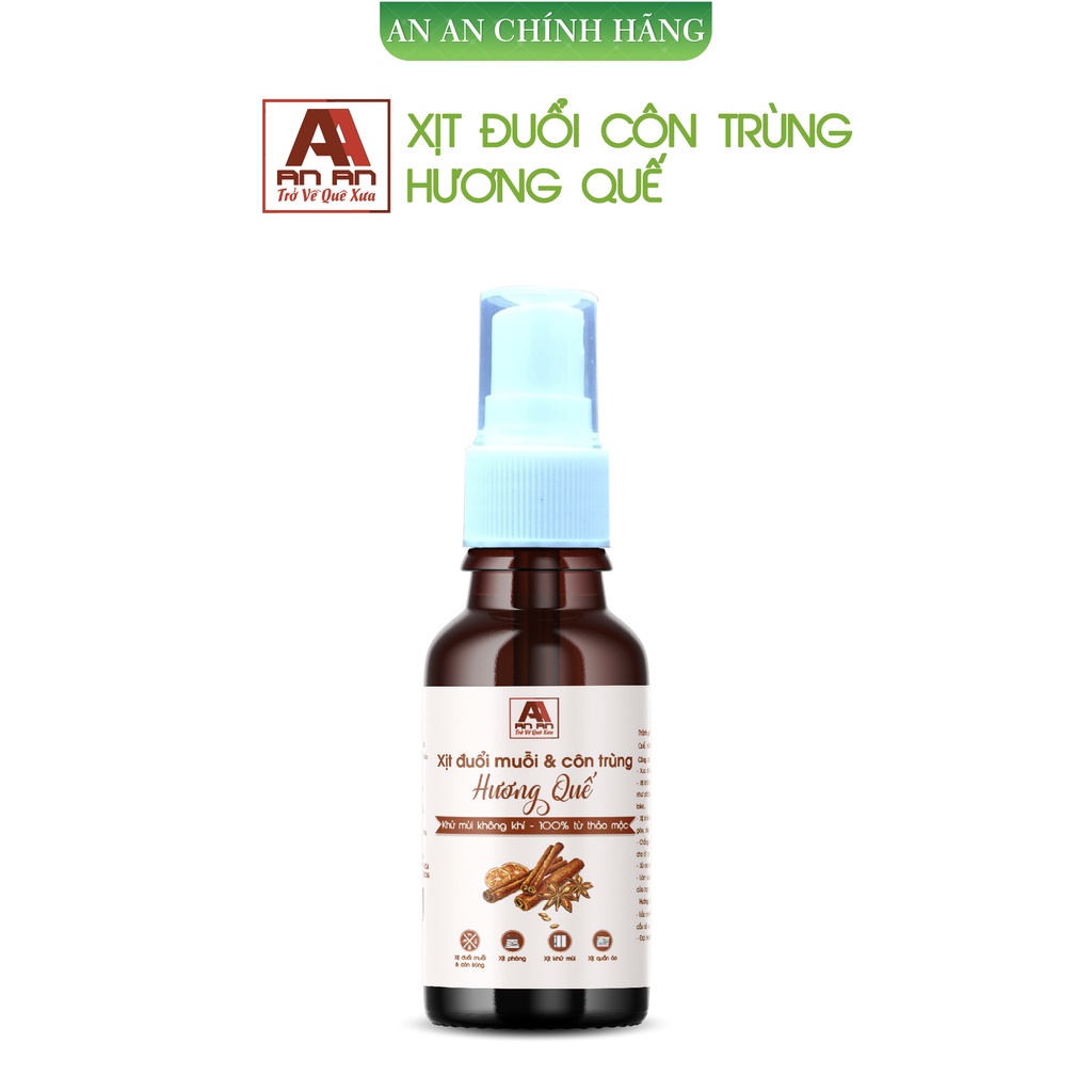 Xịt tinh dầu đuổi muỗi & côn trùng tinh chất quế 50ml an an