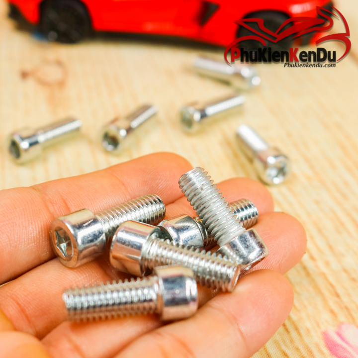ỐC CHÂN GƯƠNG CHIẾU HẬU XE MÁY 2CM XUÔI HOẶC NGƯỢC COMBO 20 CON