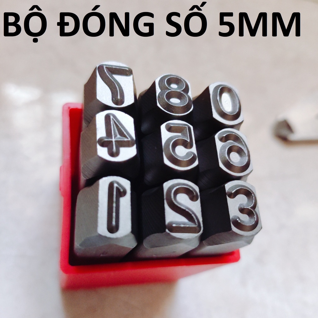Bộ đóng số và chữ 5mm/ 3mm/ 4mm/ 6mm/ 8mm, chất liệu thép, đóng trên kim loại