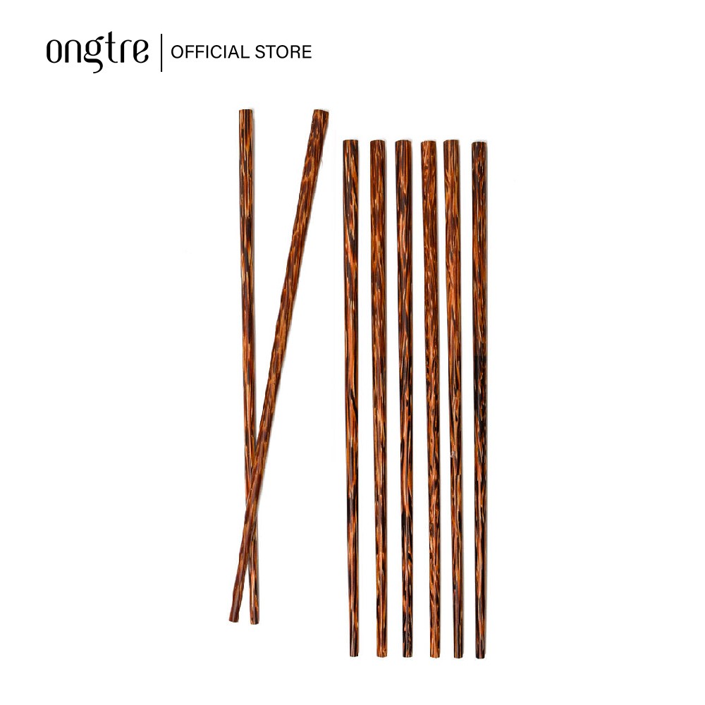 Bộ 10 đôi đũa gỗ Dừa tự nhiên | ongtre® (Vietnam)