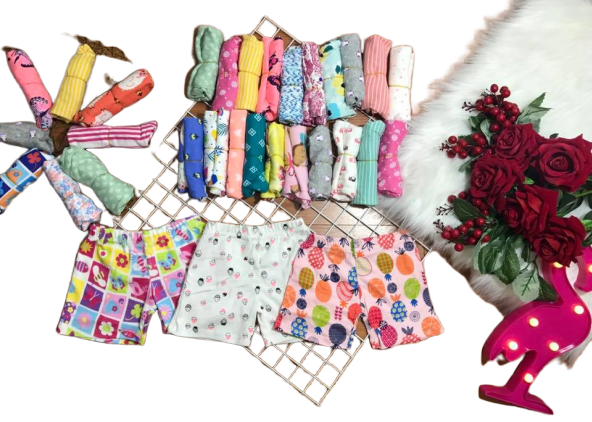 [HCM]Quần chục bé gái vải bozip xuất dư mềm mịn 06-18kg - quần short bé gái