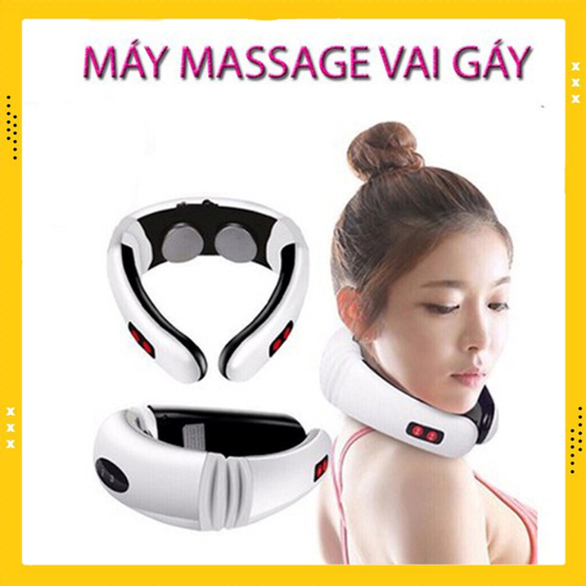 Máy mát xa trị liệu, may mat xa xung dien - mua ngay máy massage vai gáy cổ cao cấp, máy massage cổ cảm ứng 3d thông minh