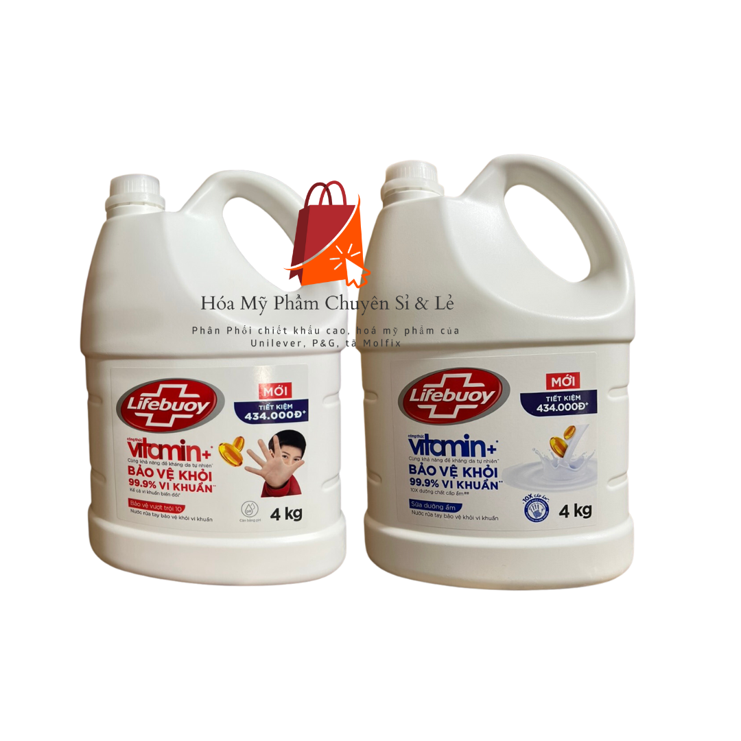 Hand sanitizer can 4kg lifebuoy silver protection, limited 99.9% from bacteria and germs spread on the skin.