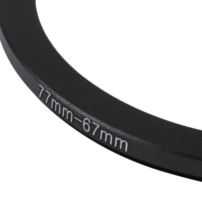 77mm-67mm 77mm to 67mm Step Down Ring Adapter Black for DSLR Camera 6