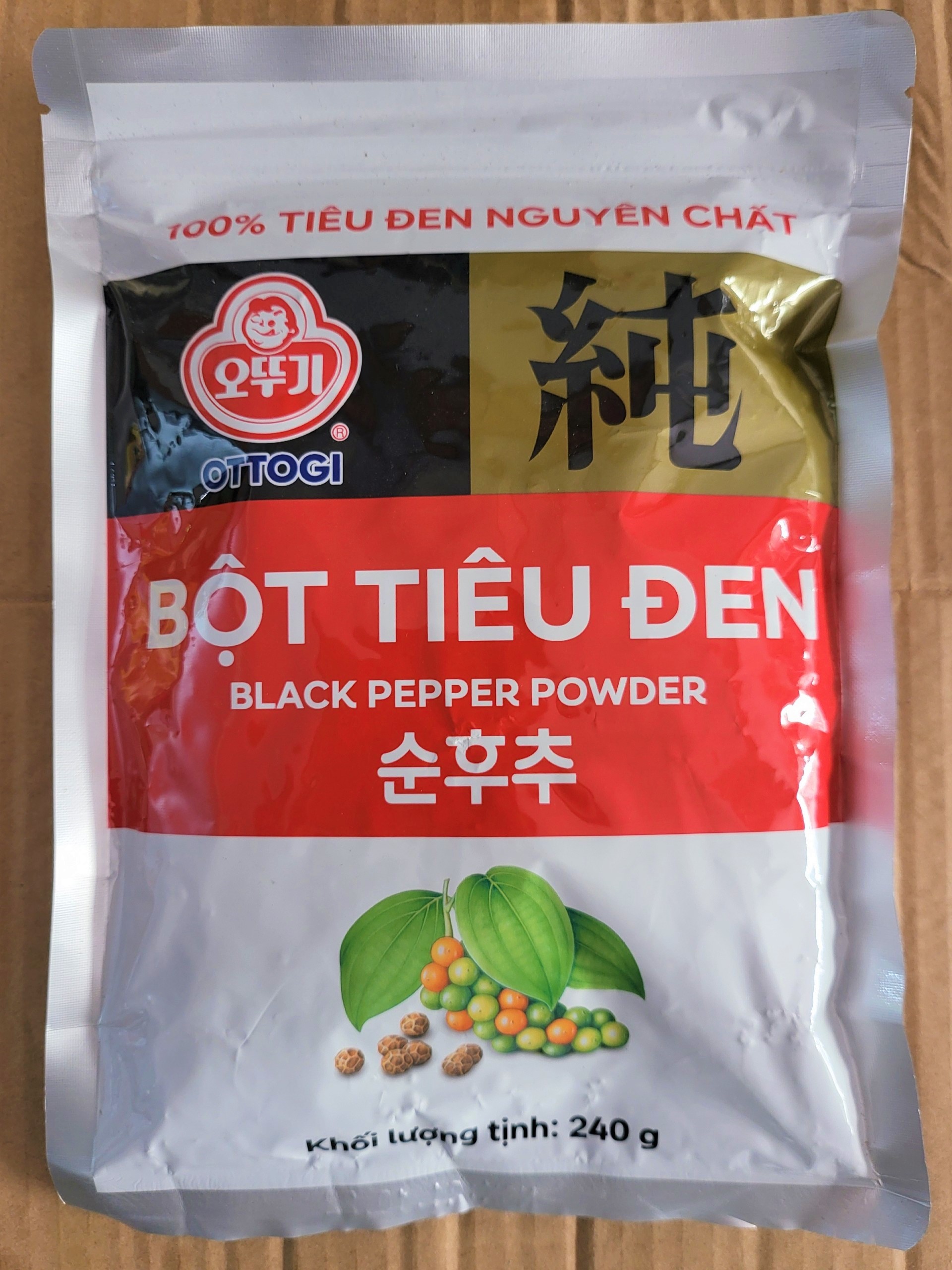 [TÚI 240g] BỘT TIÊU ĐEN NGUYÊN CHẤT [VN] OTTOGI Black Pepper Powder