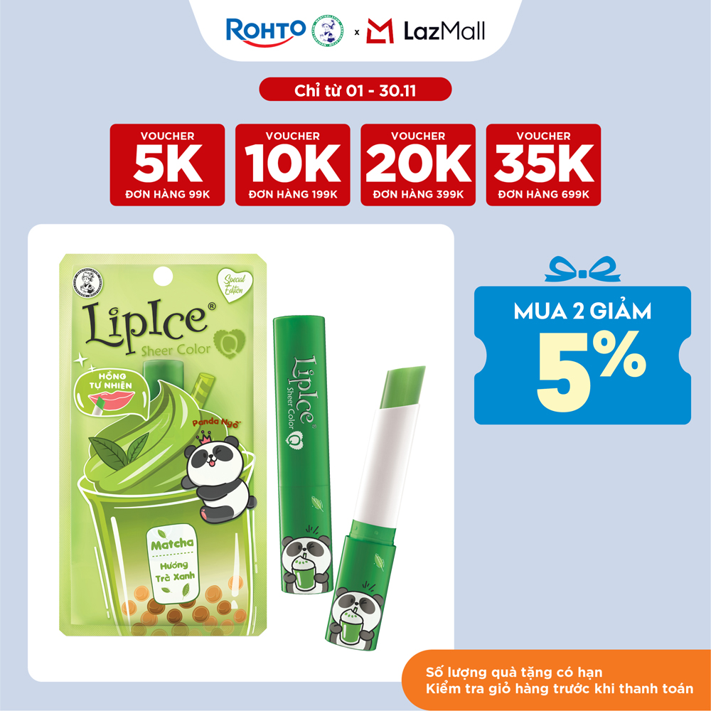 Son dưỡng Lipice Sheer Color Q Matcha 2.4g (Trà xanh)