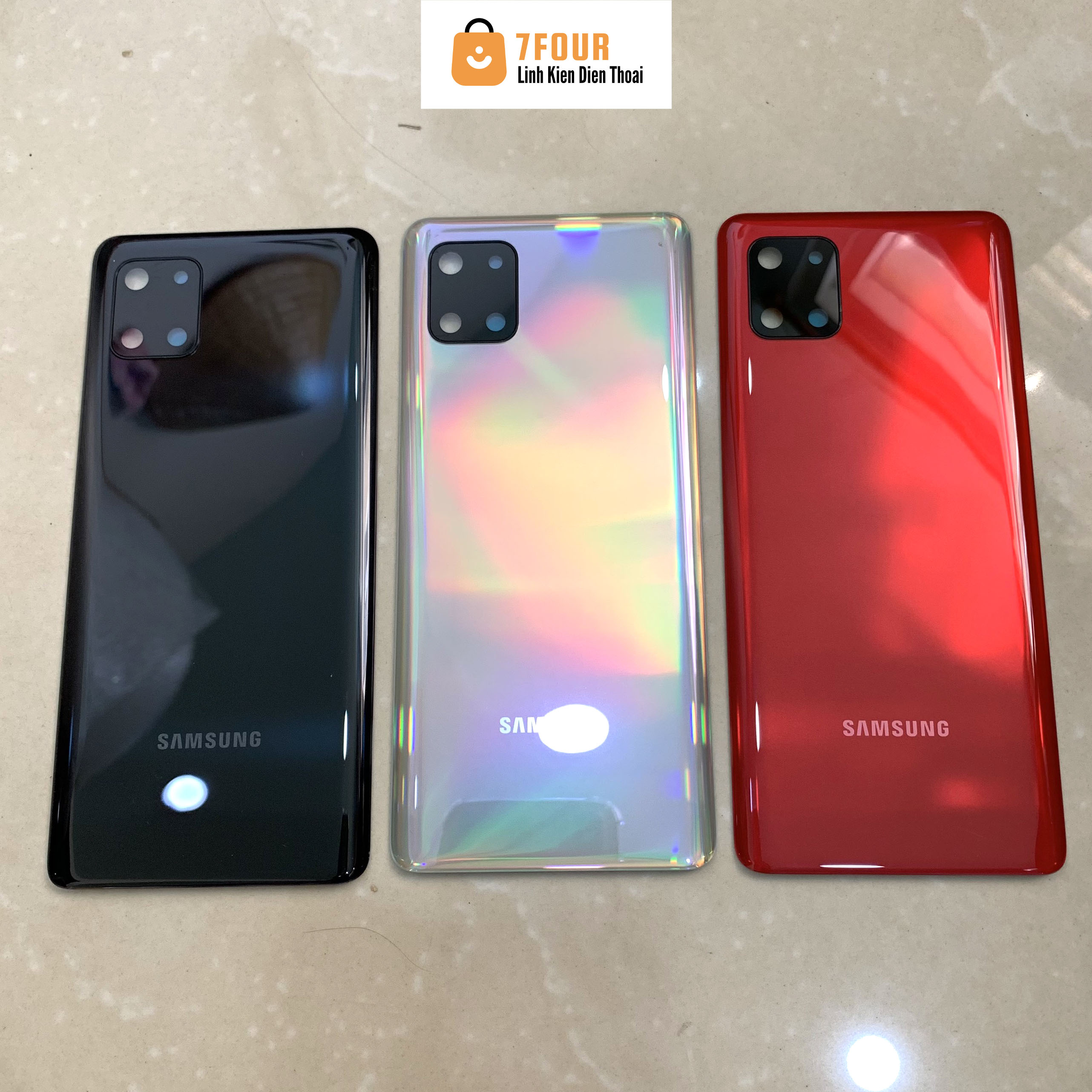 Nắp Lưng Samsung Note 10 Lite kèm kính camera và ron keo dán - 7Four