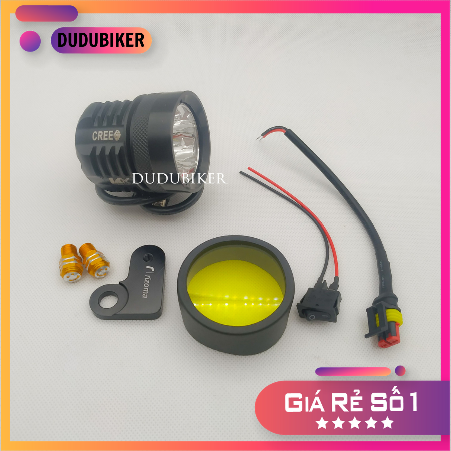 Đèn trợ sáng l4x cree xml t6 đủ phụ kiện siêu sáng