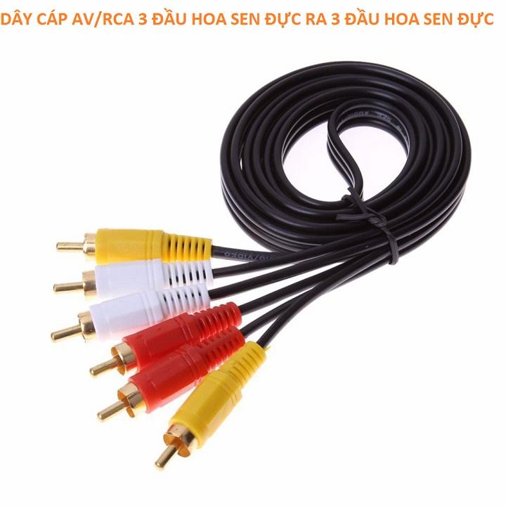 Dây loa av 6 đầu hoa sen rca
