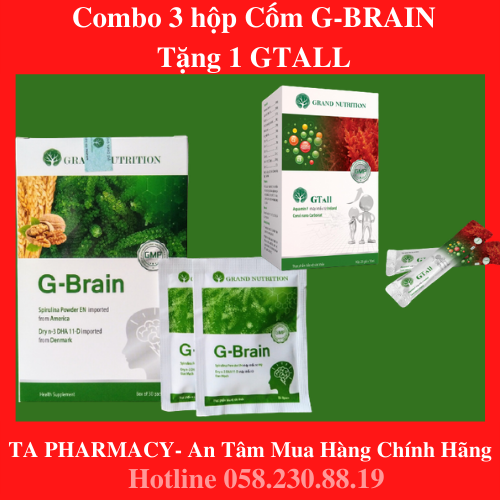 [HCM]Liệu trình 3 Gbrain tặng 1 GTall- tăng trưởng chiều cao cho bé - Cốm sữa tảo non G-Brain - Hỗ trợ phát triển trí não thông minh tăng cường sự tập trung - TAPHAR