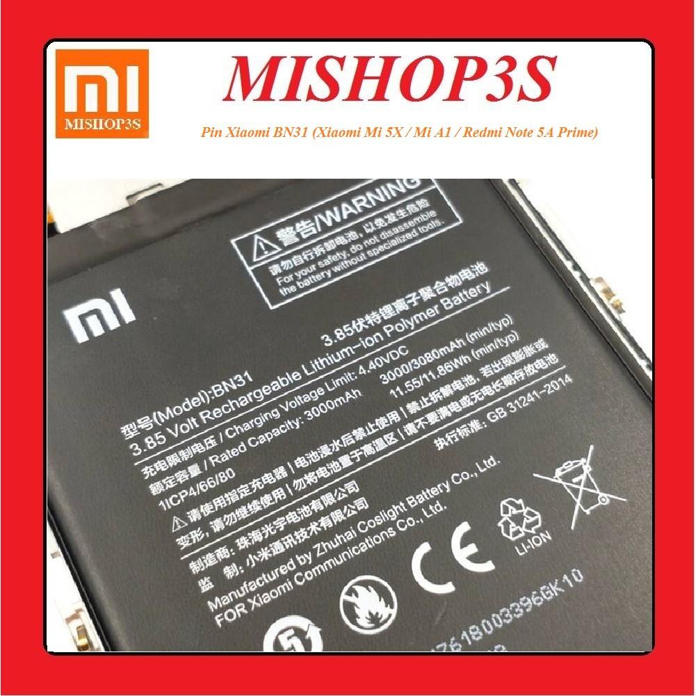 Pin xiaomi bn31 (pin xiaomi mi 5x / mi a1 / redmi note 5a prime)