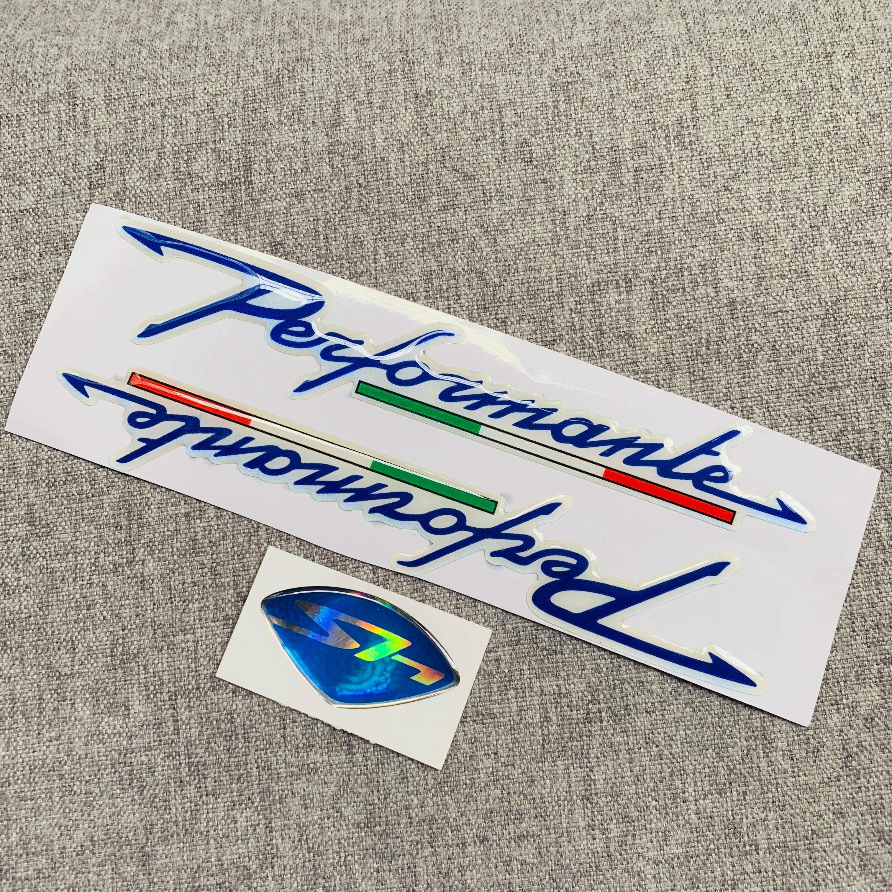 COMBO TEM LOGO CHỮ SH XANH DƯƠNG VÀ CHỮ PERFORMANCE XANH DƯƠNG CHO DÒNG XE SH