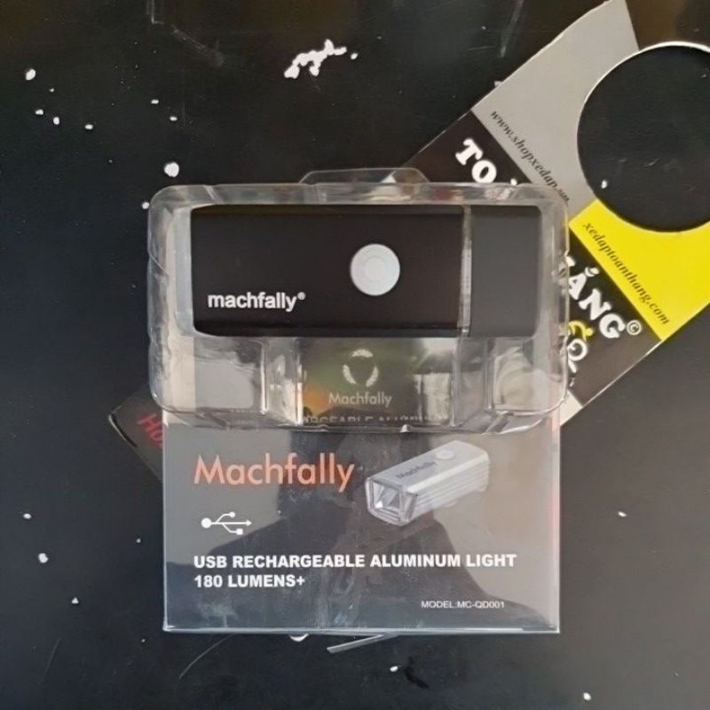 Đèn trước LED xe đạp siêu sáng Machfally sạc USB