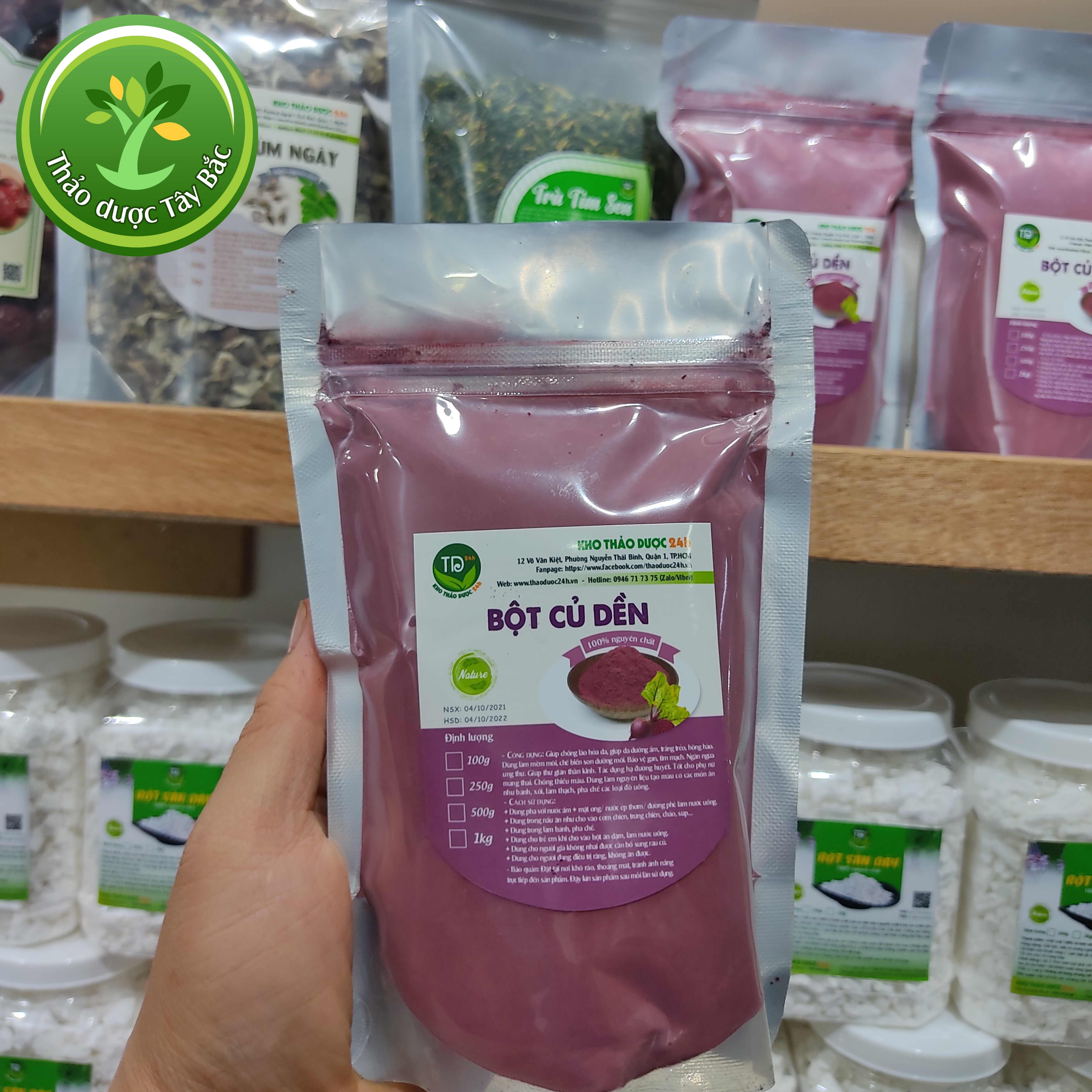 Bột củ dền Đà Lạt nguyên chất 100% chống xơ vữa động mạch, thanh lọc gan, chống đột quỵ, bổ máu [250g-1kg]