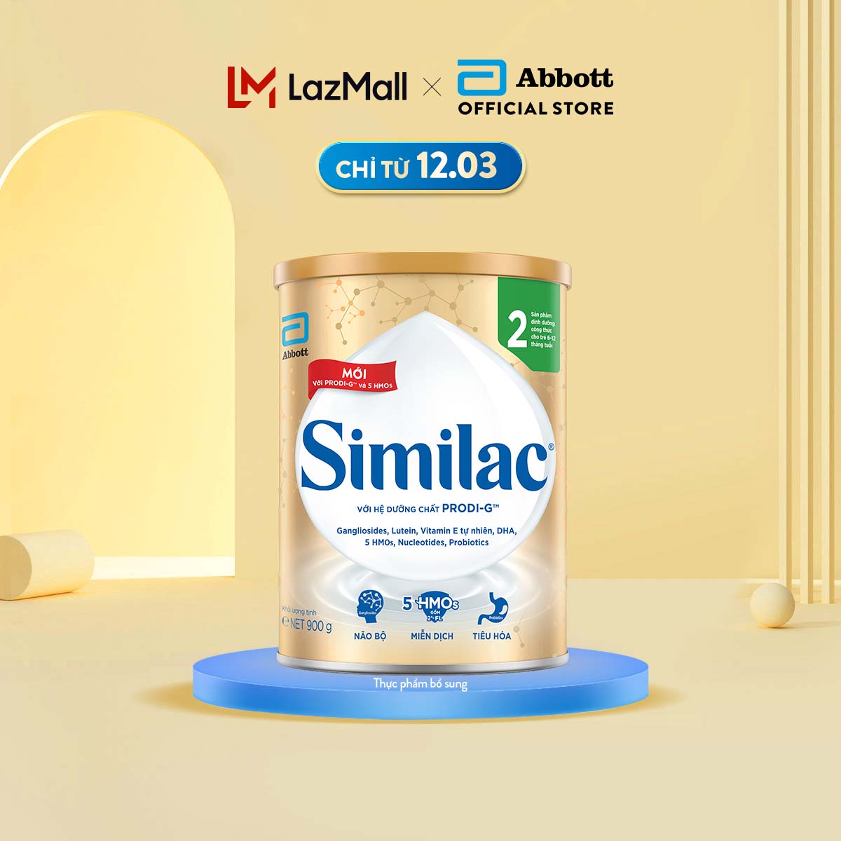 Sữa bột Similac 2 900g đột phá dinh dưỡng 5G cho trẻ từ 612 tháng tuổi miễn dịch khỏe nhanh trí tựa "5G"