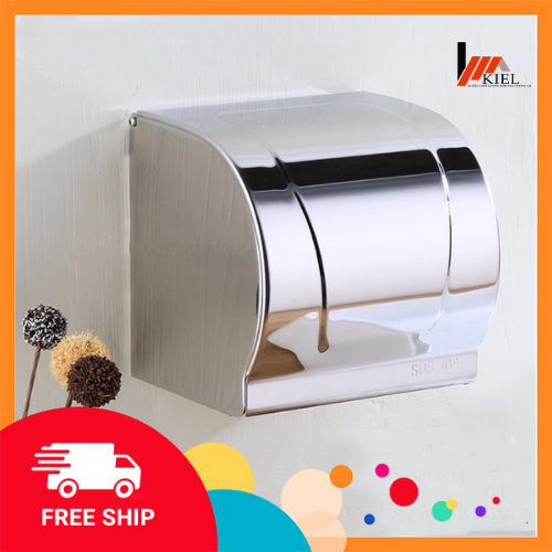 Hộp đựng giấy vệ sinh inox 304 loại kín che chắn nước cao cấp .