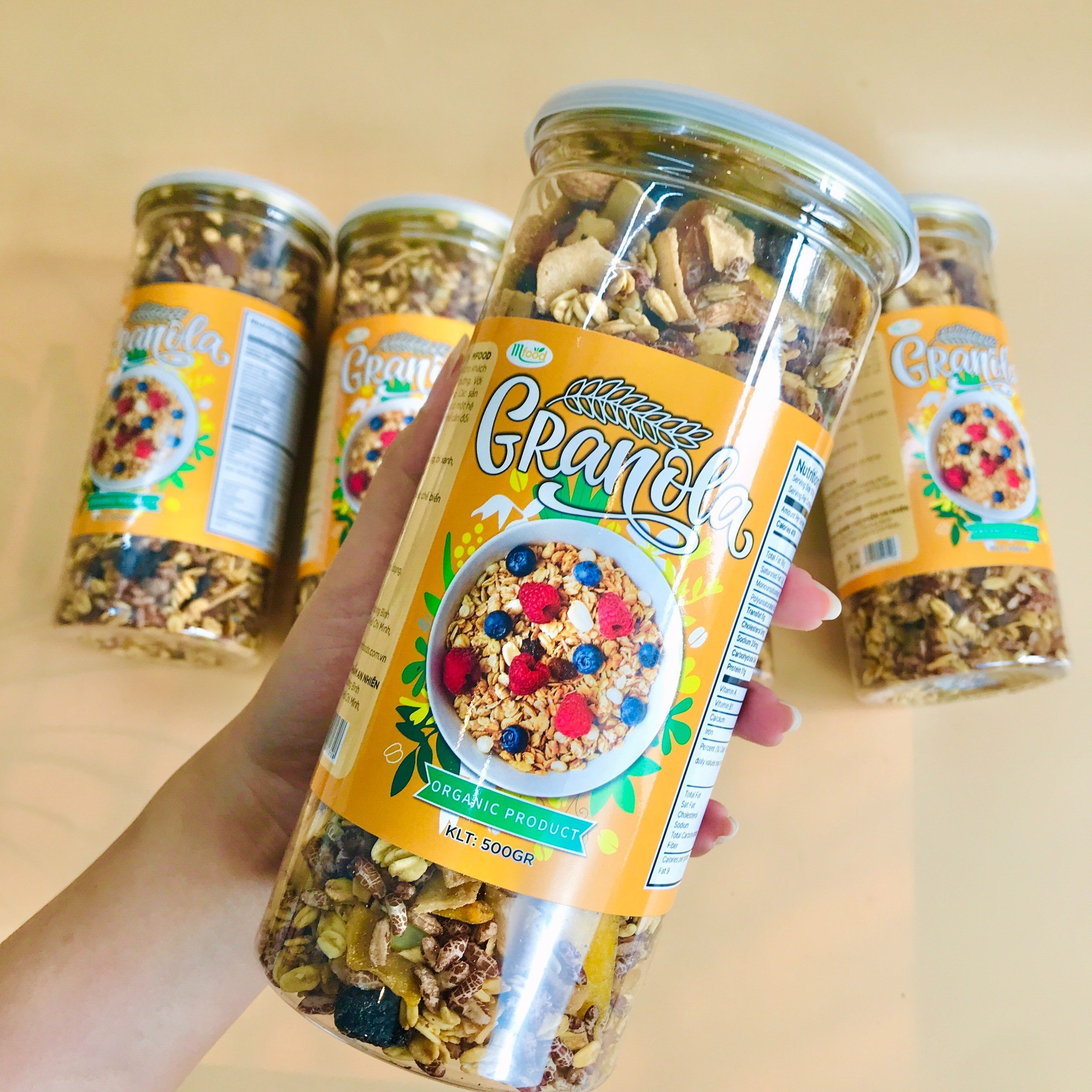 Granola 10 loại hạt hũ 500g siêu thơm ngon thích hợp cho ăn kiêng