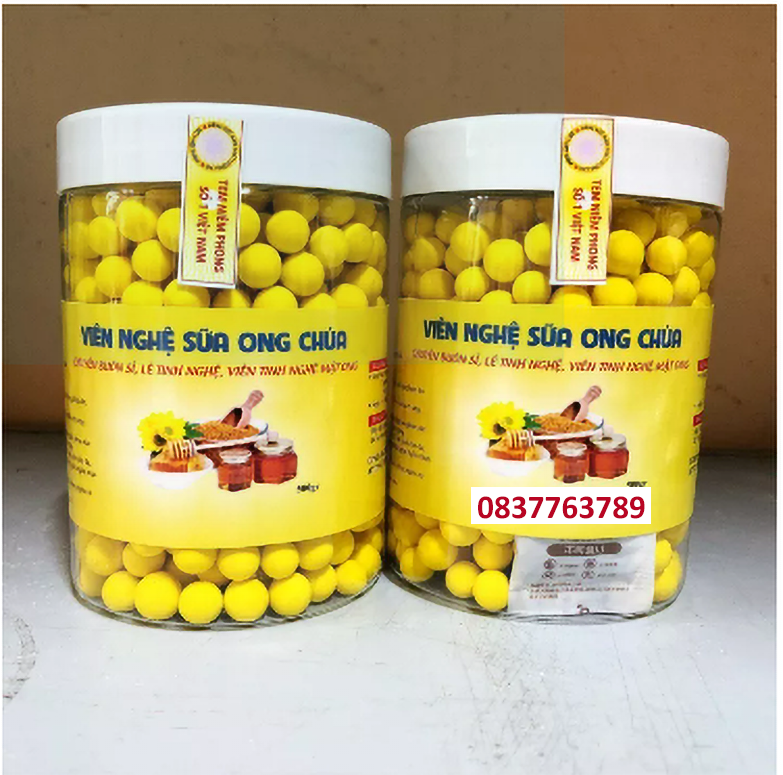 Viên tinh nghệ sữa ong chúa , viên nghệ sữa ong chúa , viên nghệ mật ong, viên nghệ - 500gr