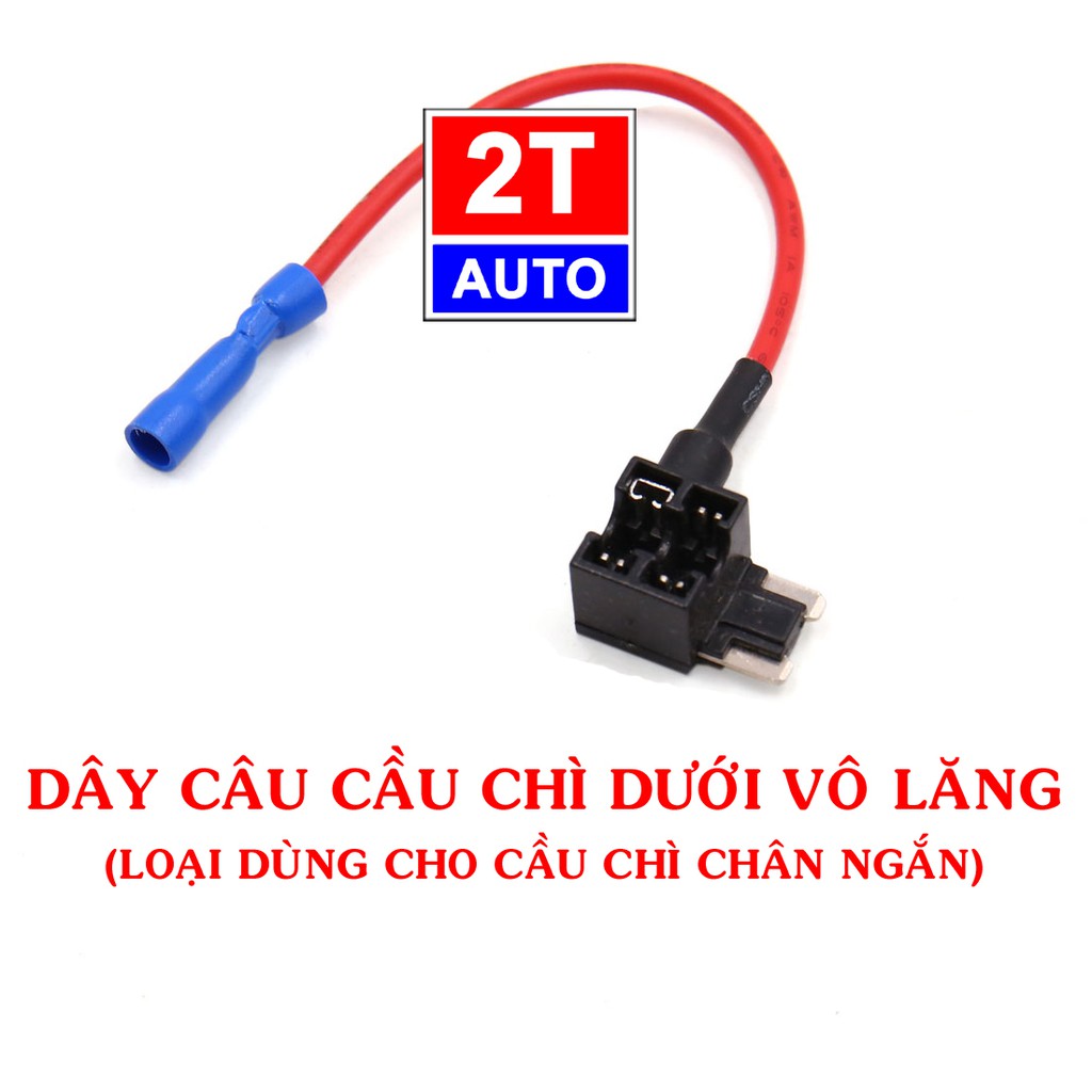 Dây câu nối cầu chì dùng cho ô tô, xe hơi  LOẠI CHÂN NGẮN MICRO- Car Fuse Adapter Tap, Fuse Holder Connector.