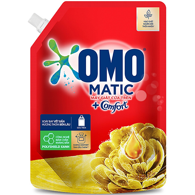 Nước giặt OMO Matic 2KG (Túi) - Nước giặt OMO Matic Comfort Tinh Dầu Thơm