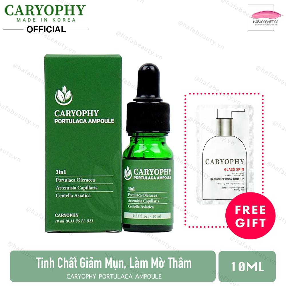 Tinh Chất Dưỡng Da Giảm Mụn, Mờ Thâm Chiết Xuất Tràm Trà Caryophy Portucala Ampoule 10ml + Tặng Kèm Sample Kem Dưỡng Trắng Da Bật Tone Body Caryophy