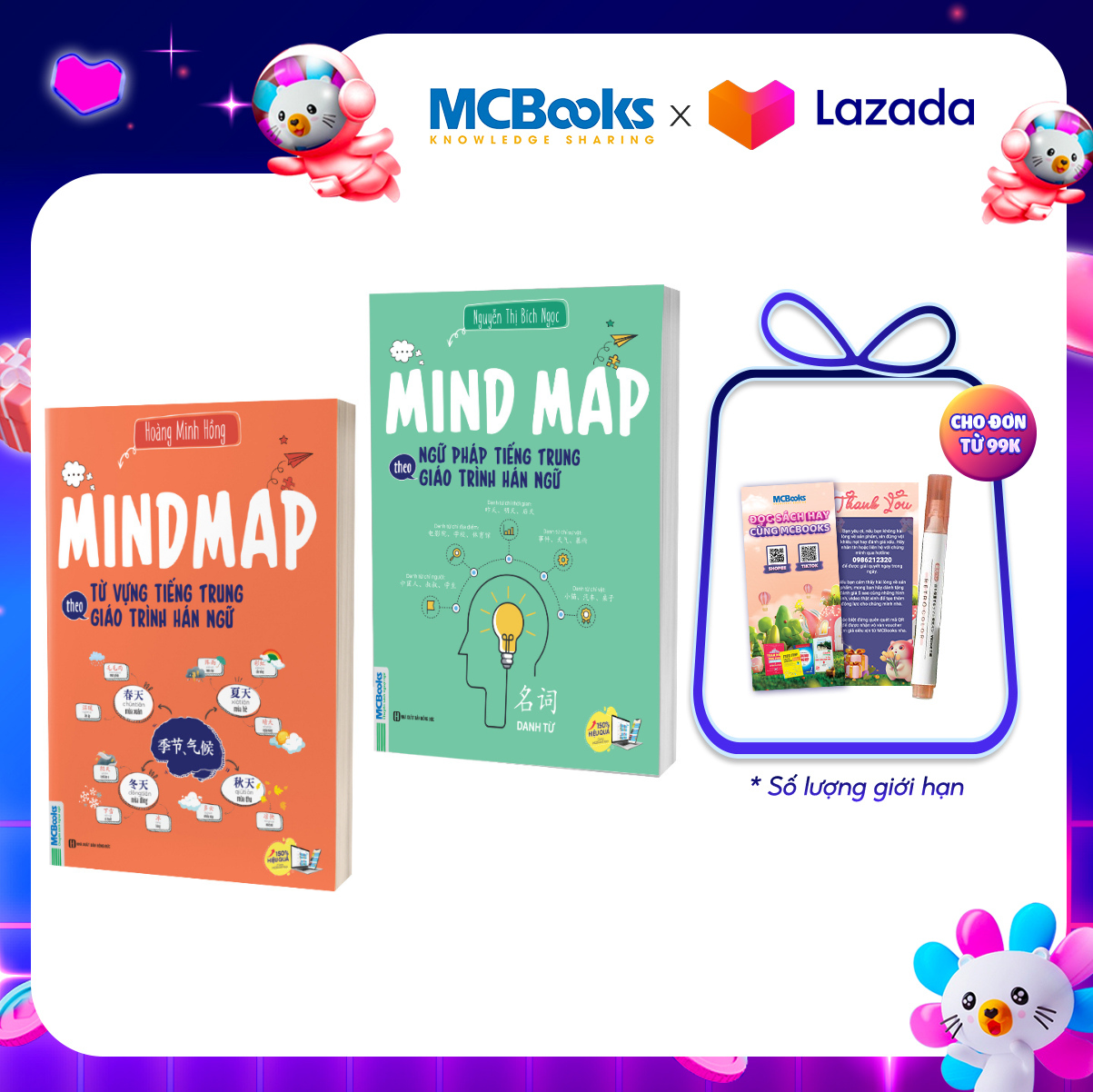 Combo Mind map tự học tiếng trung theo giáo trình hán ngữ