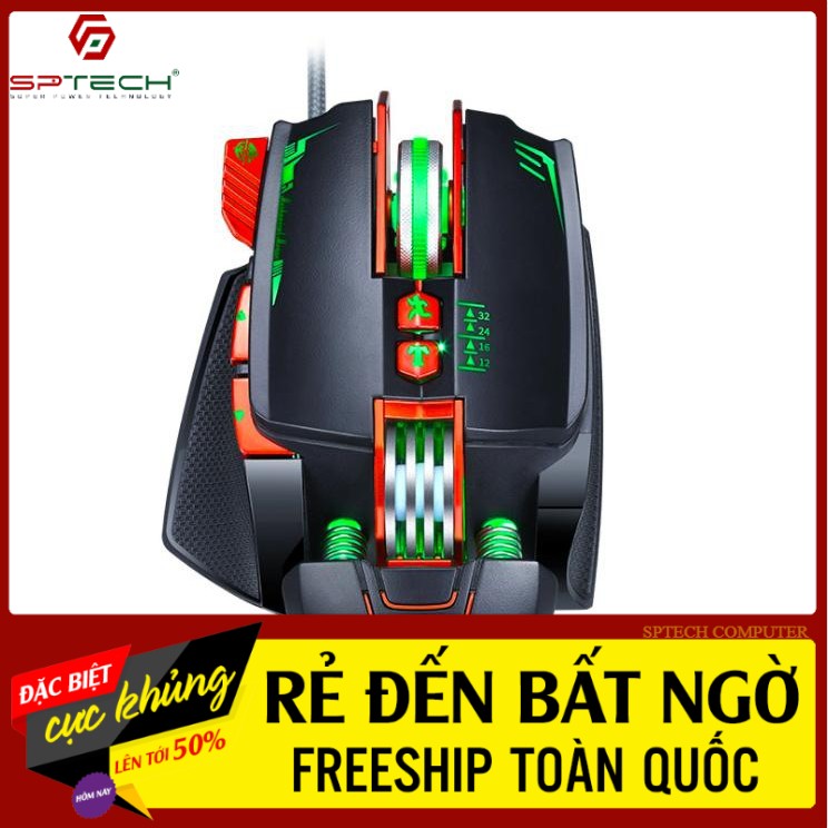 Chuột gaming dây 💎𝓕𝓡𝓔𝓔𝓢𝓗𝓘𝓟💎 mouse có dây gaming t-wolf v9 sptech computer