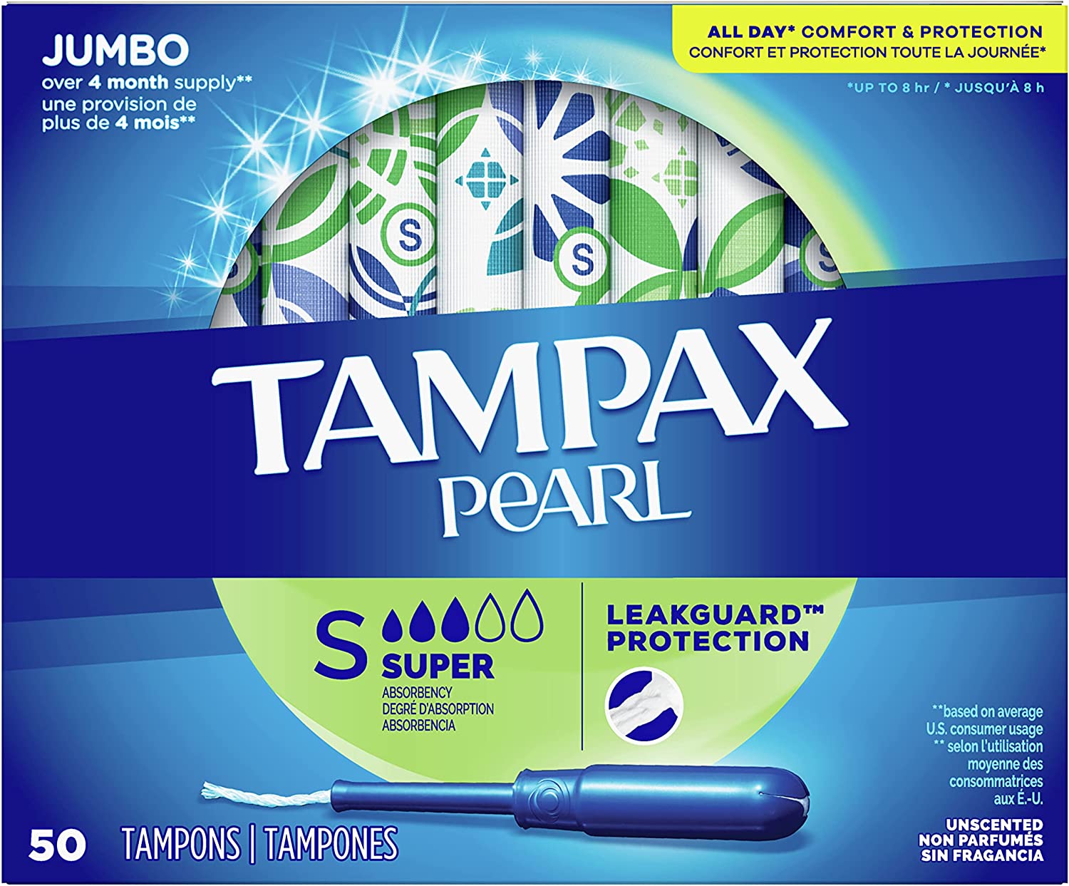 Băng vệ sinh dạng ống Tampax Pearl Tampon 50 miếng size super