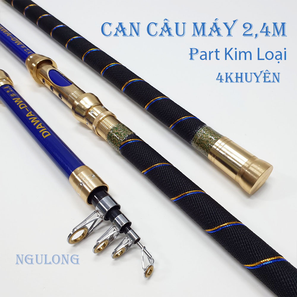 Cần câu máy rút Diawa 2m4 part kim loại
