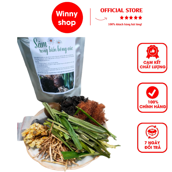 Set trà sâm rong biển bông cúc giúp thanh lọc giải độc cơ thể tốt cho sức khỏe