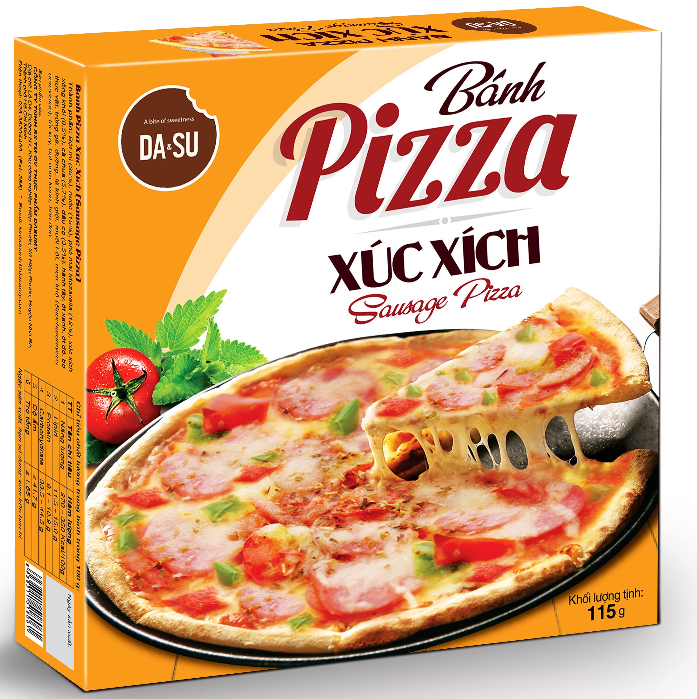 Bánh Pizza xúc xích Da&Su đông lạnh